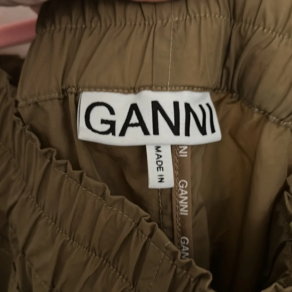 Ganni Olive Green Utility Jogger Pants - Picture 5 of 6